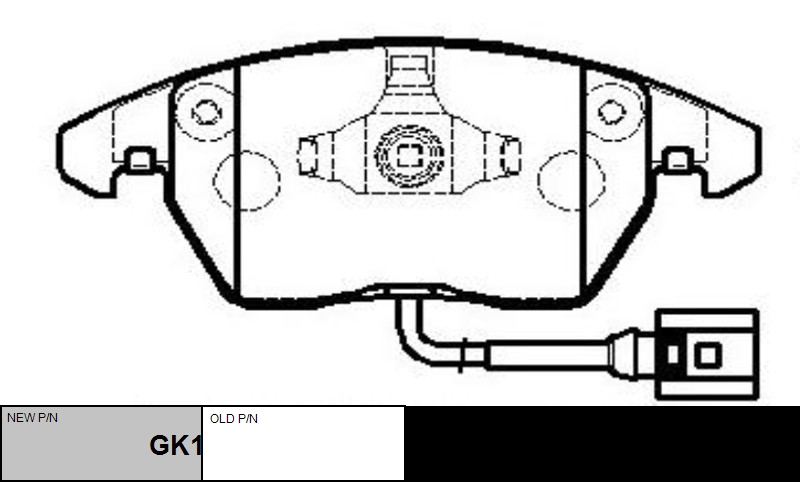 Передние тормозные колодки AUDI/SEAT/VOLKSWAGEN (CTR GK1234)