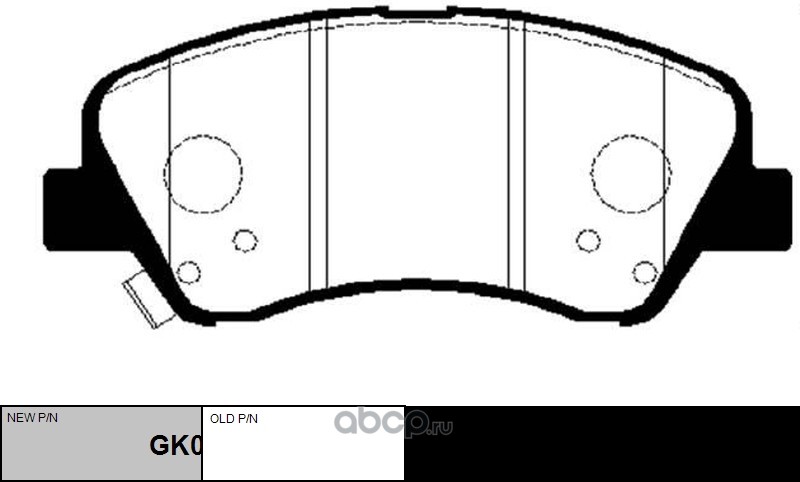 Передние тормозные колодки Hyundai Solaris/Kia Rio (CTR GK0500)