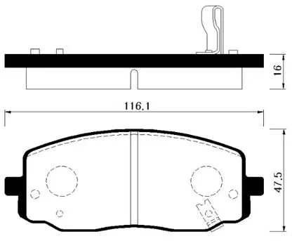 Передние тормозные колодки Kia Picanto (Hsb HP1025)