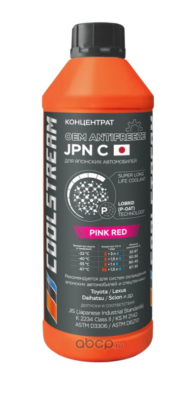 Антифриз Coolstream JPN Red, розовая, 1.7кг.