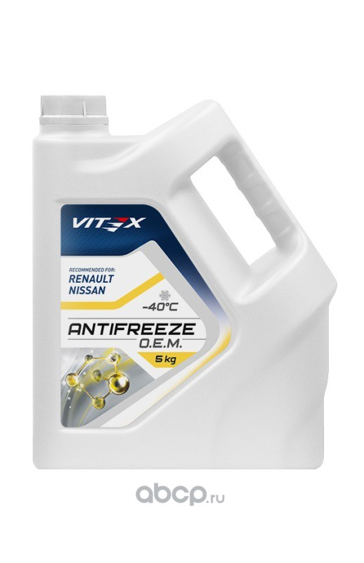 Антифриз желтый Vitex O.E.M. for Renault - Nissan 5кг V111004