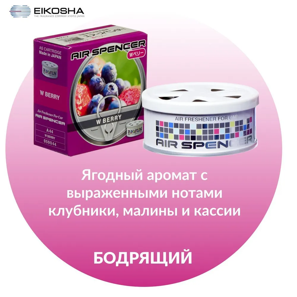 EIKOSHA ароматизатор для машины и дома меловой Spirit Refill - WILD BERRY / ДИКАЯ ЯГОДА, автомобильный парфюм