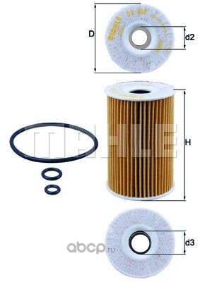 Фильтр масляный двигателя Mahle OX 388 D