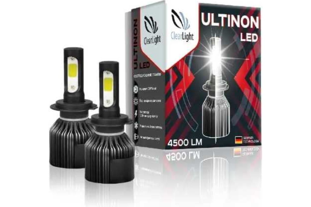 Лампа светодиодная Clearlight Ultinon H3 12В 12Вт, 2шт