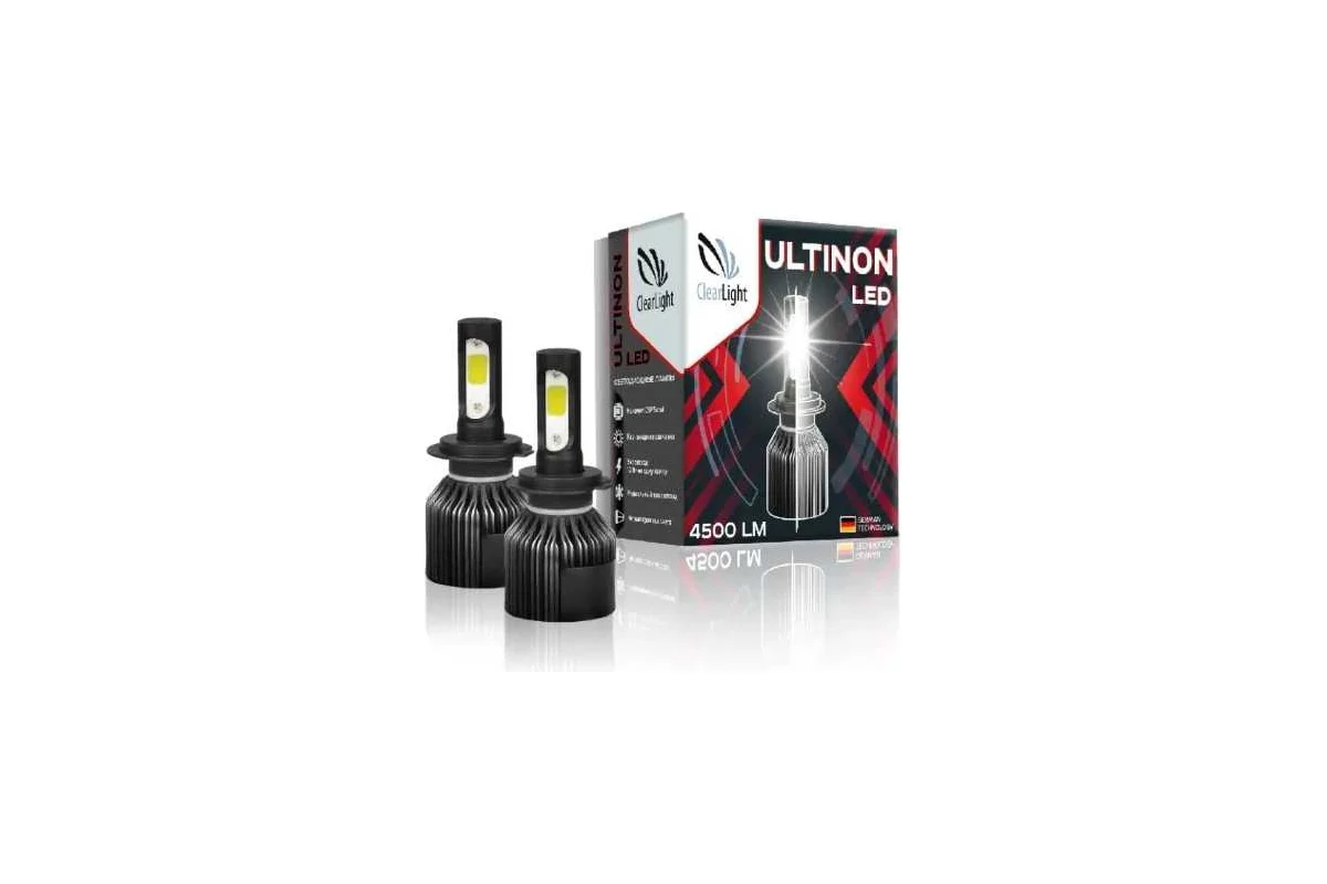 Лампа светодиодная Clearlight Ultinon H4 12В 12Вт, 2шт