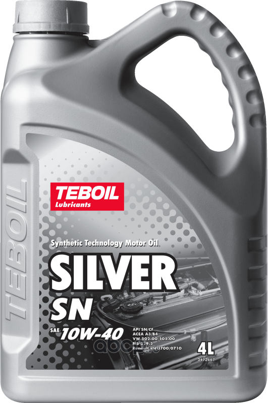 Масло моторное полусинтетическое Teboil SILVER 10W-40, 4л