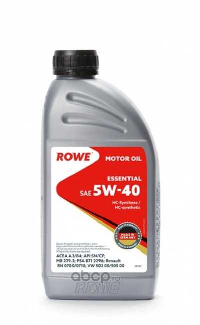 Масло моторное ROWE ESSENTIAL 5W40 1л