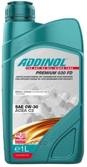 Масло моторное синтетическое Addinol Premium 030 FD 0W-30, 1л