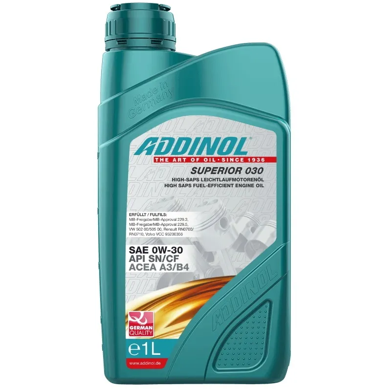 Масло моторное синтетическое Addinol Superior 0W-30, 1л