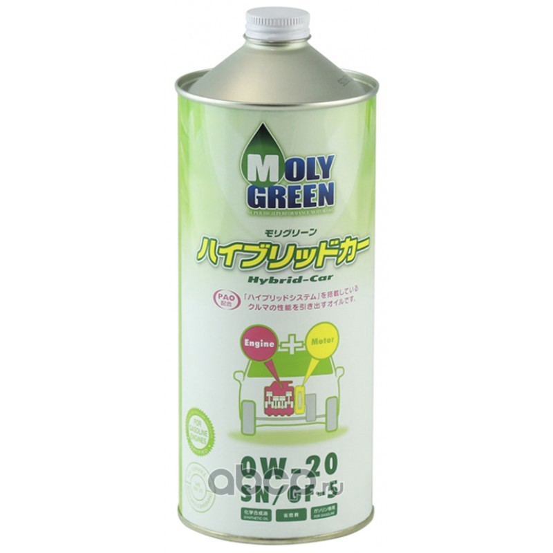 Масло моторное синтетическое Moly Green Hybrid SN/GF-5 0W-20, 1л