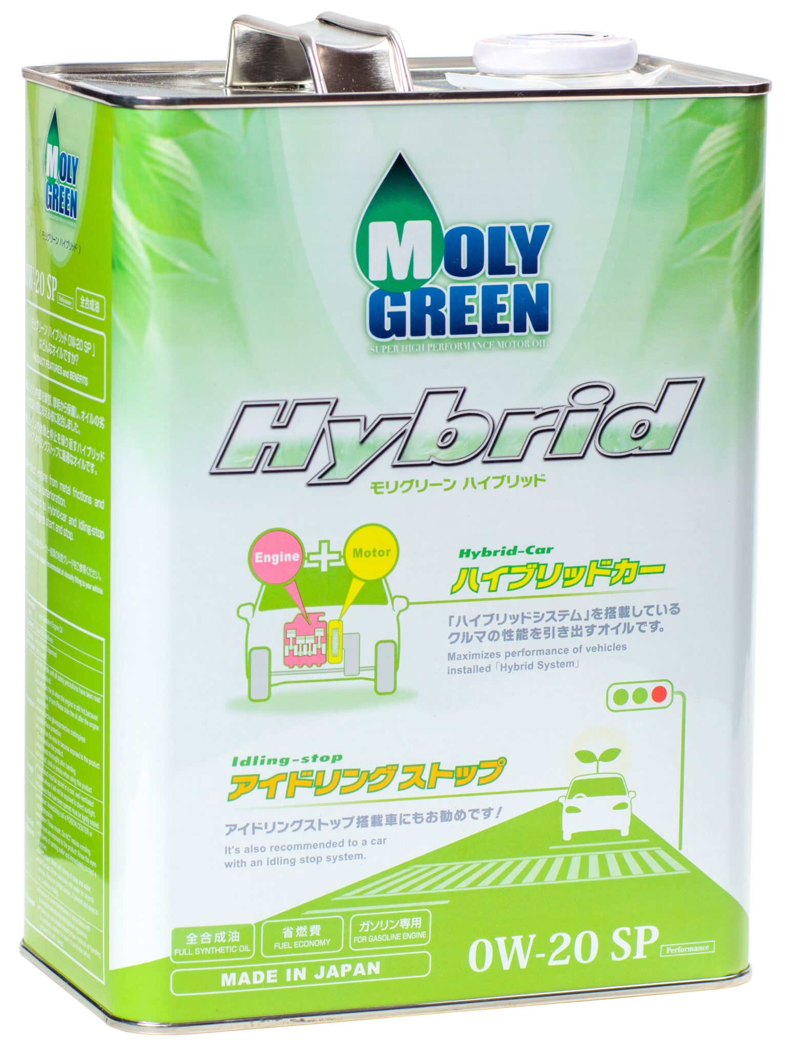 Масло моторное синтетическое Moly Green Hybrid SN/GF-5 0W-20, 4л