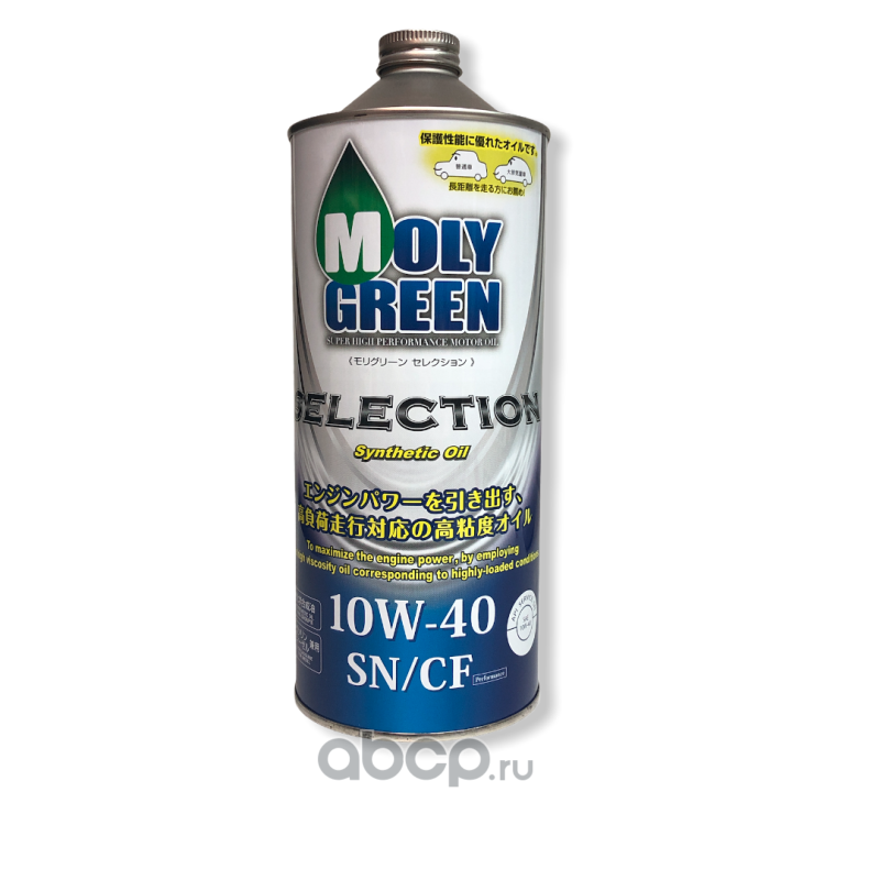Масло моторное синтетическое Moly Green Selection SN/CF 10W-40, 1л