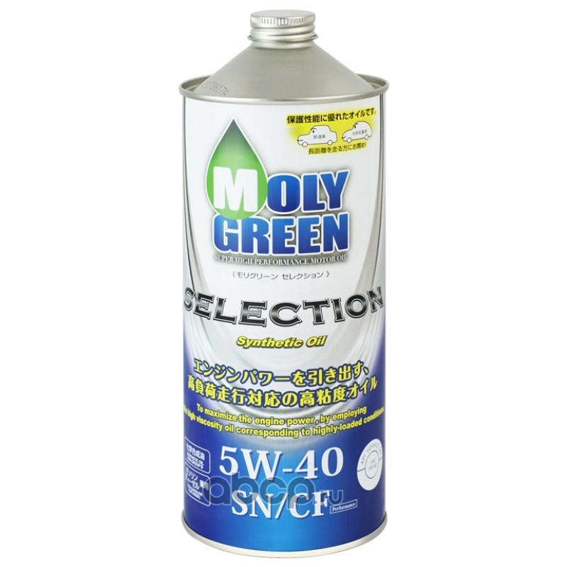 Масло моторное синтетическое Moly Green Selection SN/CF 5W-40, 1л