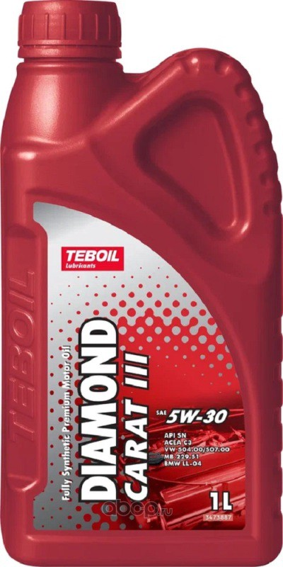 Масло моторное синтетическое Teboil NEW Diamond Carat III 5W-30, 1л
