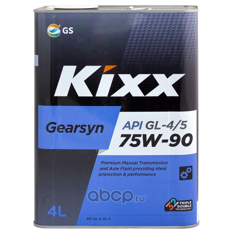 Масло трансмиссионное синтетическое Kixx Gearsyn GL-4/5 75W-90, 4л