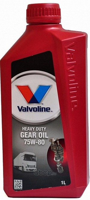 Масло трансмиссионное синтетическое Valvoline HD Gear Oil 75W-80, 1л