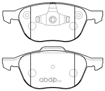 Передние тормозные колодки Ford Focus II (Hsb HP5143)