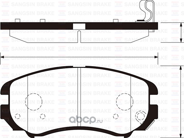 Передние тормозные колодки Hyundai Elantra IV (HD)  (Hi-Q SP1202)