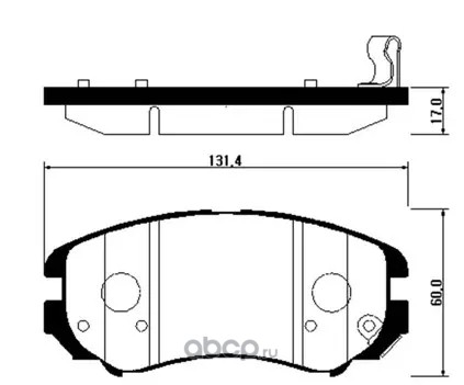 Передние тормозные колодки Hyundai Elantra IV (HD)  (Hsb HP0031)