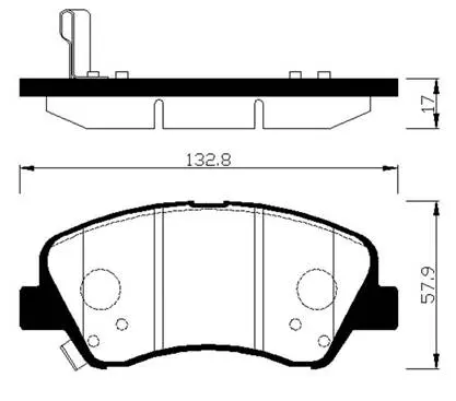 Передние тормозные колодки Hyundai Solaris/Kia Rio (Hsb HP0047)