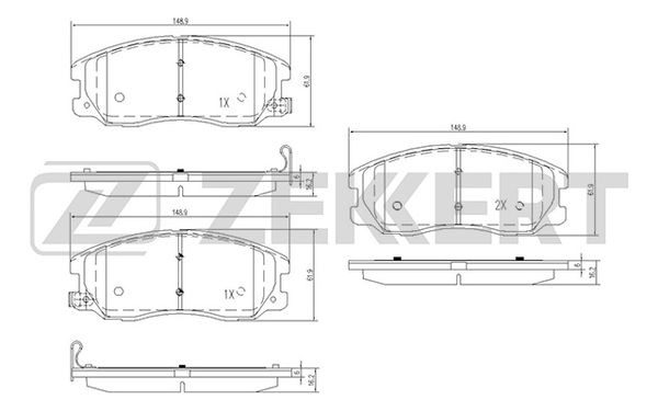 Передние тормозные колодки Opel Antara (Zekkert BS-2488)