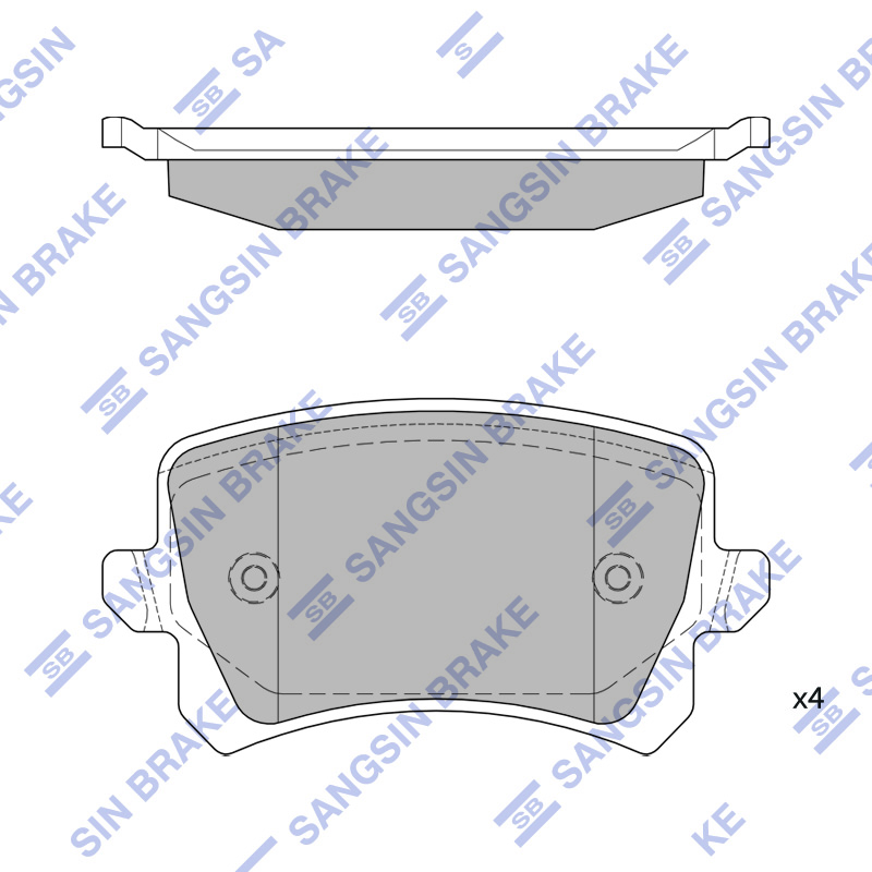 Задние тормозные колодки VW Tiguan (Hi-Q SP2263)