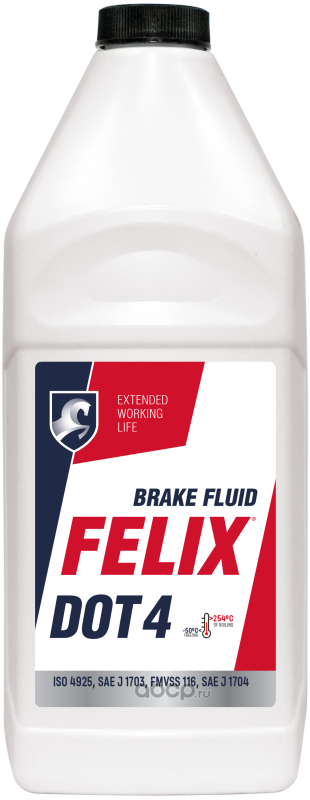 Тормозная жидкость Felix DOT 4, BRAKE FLUID, 1л