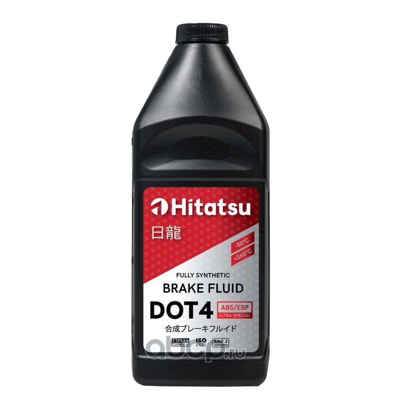 Тормозная жидкость Hitatsu DOT 4, BRAKE FLUID, 1л