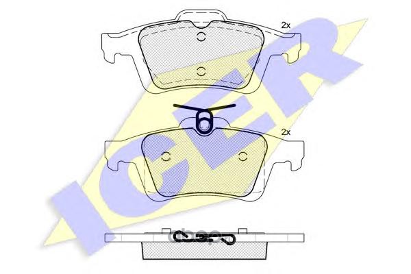 Задние тормозные колодки Ford Focus II (Icer 181744)