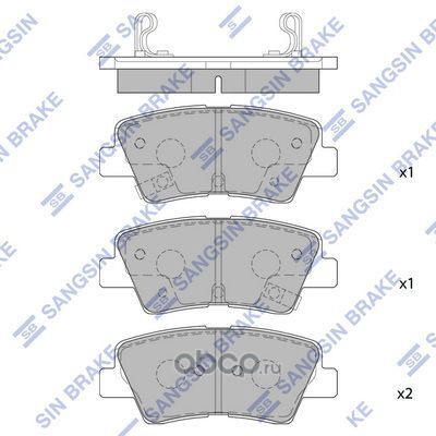 Задние тормозные колодки Hyundai Solaris/Kia Rio (Hi-Q SP4459)