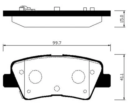 Задние тормозные колодки Hyundai Solaris/Kia Rio (Hsb HP0046)