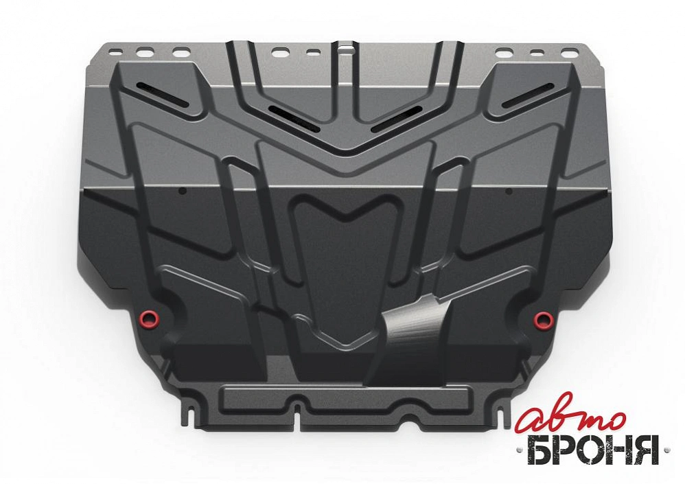 Защита картера + КПП + комплект крепежа, АвтоБроня, Сталь, Ford Focus II, Ford Focus III, Ford C-MAX, Ford Kuga